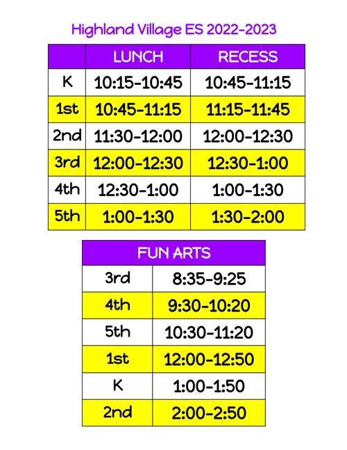 SCHEDULE