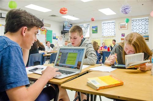 Students Reading 