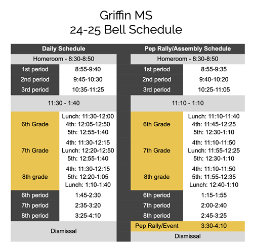 Bell Schedule