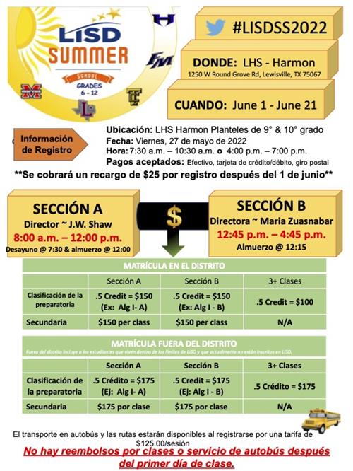 Summer School Flyer Spanish