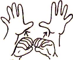 Two hands closed then opened.