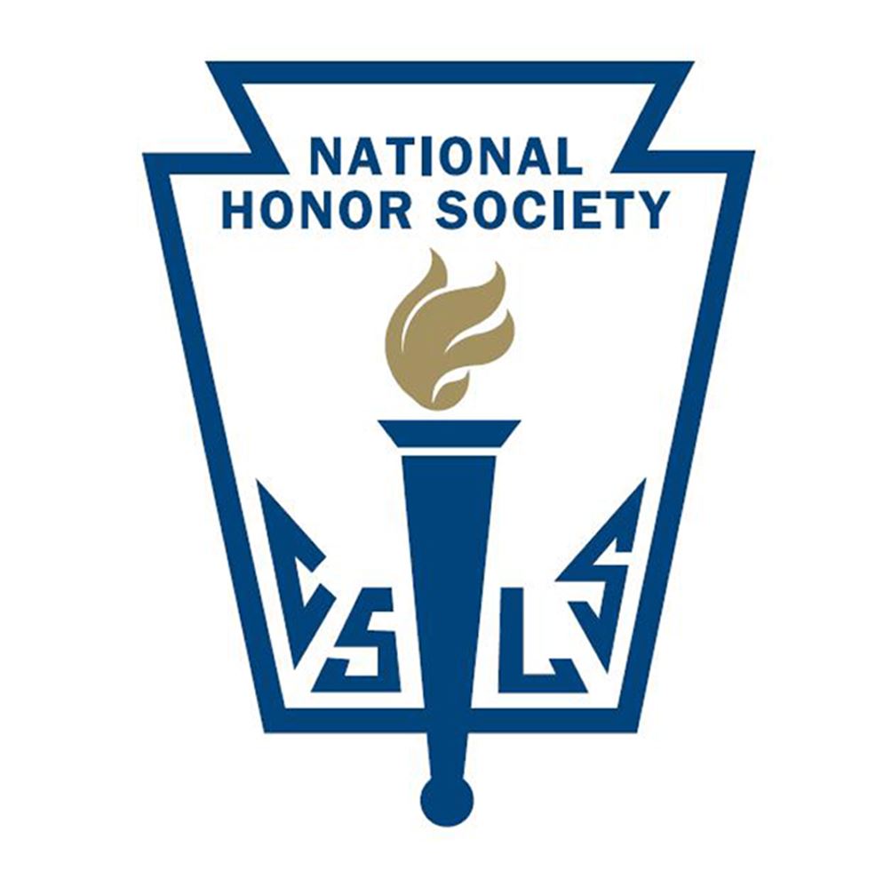 National Honor Society. Blue torch with the terms character, scholarship, leadership, and service. National Honor Society. Blue torch with the terms character, scholarship, leadership, and service.